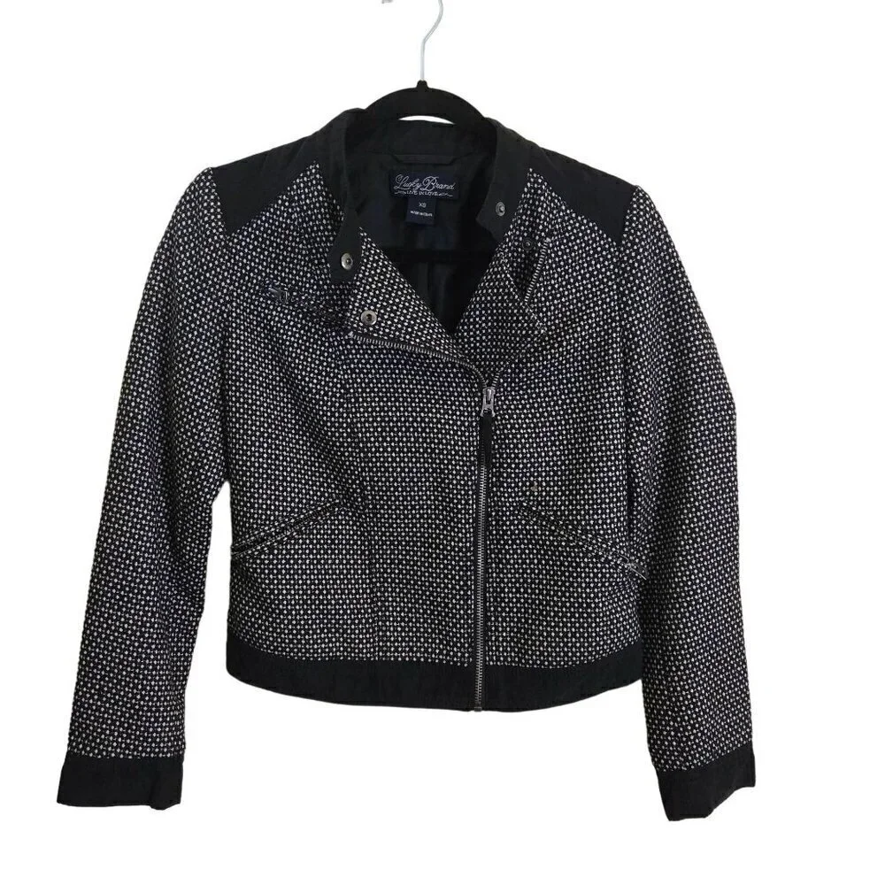 Lucky Brand Womens Wool Swiss Dot Jacket Size XS - Picture 2 of 8